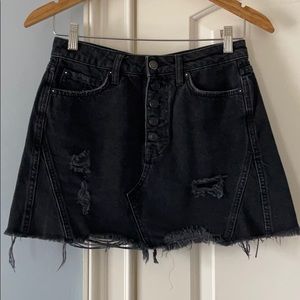Free People Denim A-line Skirt